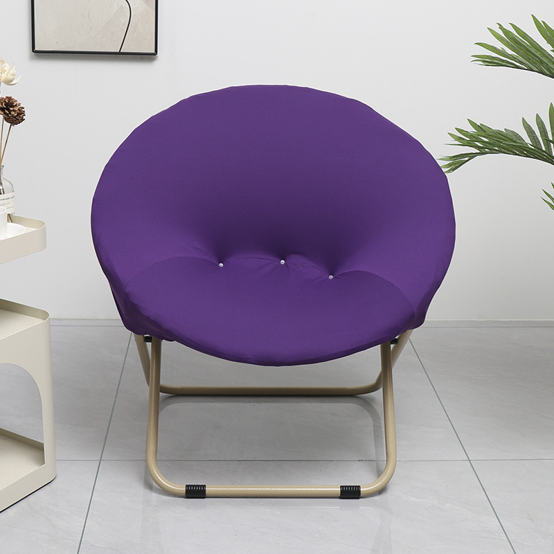 Solid color high elastic milk silk lazy chair cover moon chair cover dormitory chair cover office lunch break chair cover