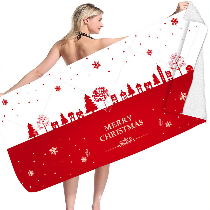New era trendy men and women Festival essential Christmas eye-catching design avant-garde novel active printing beach wrap towel New era trendy men and women Festival essential Christmas eye-catching design avant-garde novel active printing beach wrap towel