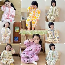 25款秋冬无痕秋冬三层保暖睡袋婴幼宝宝连体爬爬服分腿睡衣睡袋