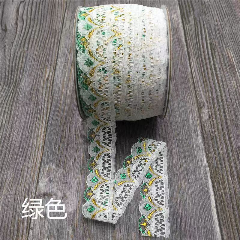 Inventario al por mayor colorido encaje hueco de bordes de Phnom Penh 2.8 cm de ancho ropa gorra decoración de tela para el hogar