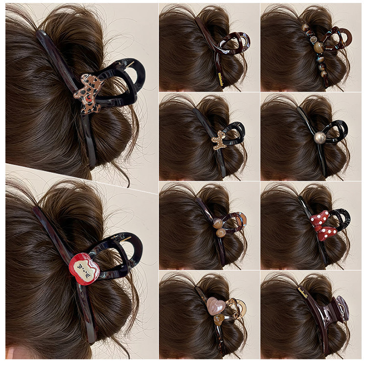 Korean Style Haarklammer Herbst/Winter groß für dickes Haar Hinterkopf Hai-Klammer Premium Haarspange zum Hochstecken Haarklip