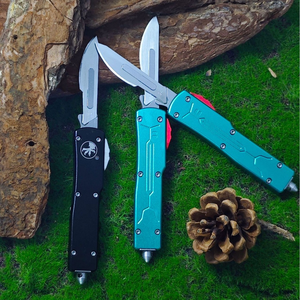 微技术赏金猎人CNC航空铝户外口袋刀实用EDC露营户外刀高品质直跳