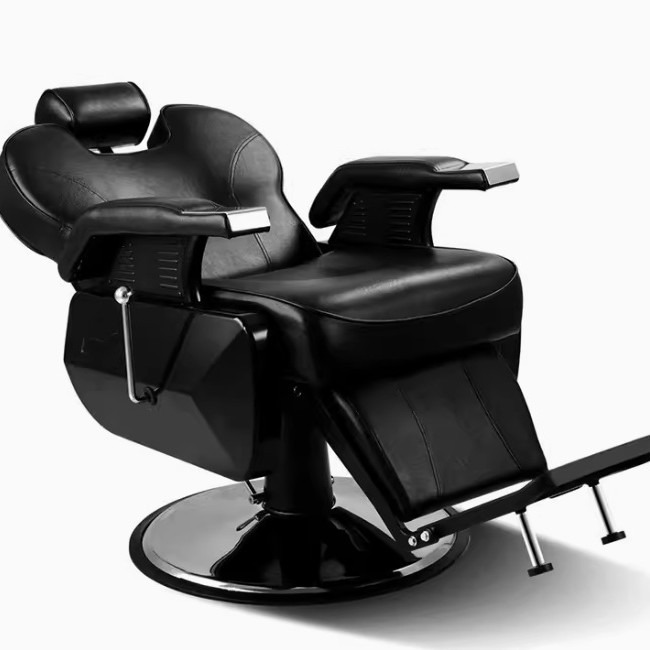 Silla de barbería de metal transfronteriza silla de barbería de comercio electrónico silla de barbería transfronteriza silla de barbería de acero inoxidable silla de plata fábrica al por mayor