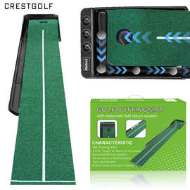 自动回球高尔夫推杆练习器高尔夫室内外推杆练习垫练习毯胶底防滑