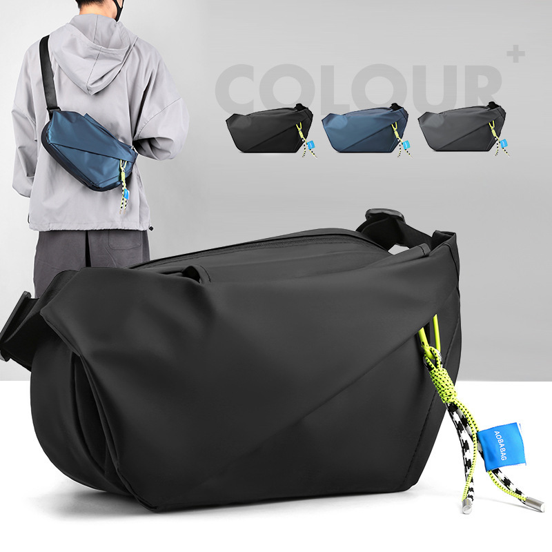 New Style Motorcycle Style Crossbody Bag Men's Trendy Brand Sports Cycling Messenger Bag Multifunctional Shoulder Bag Lightweight Waist Bag Men's Bag