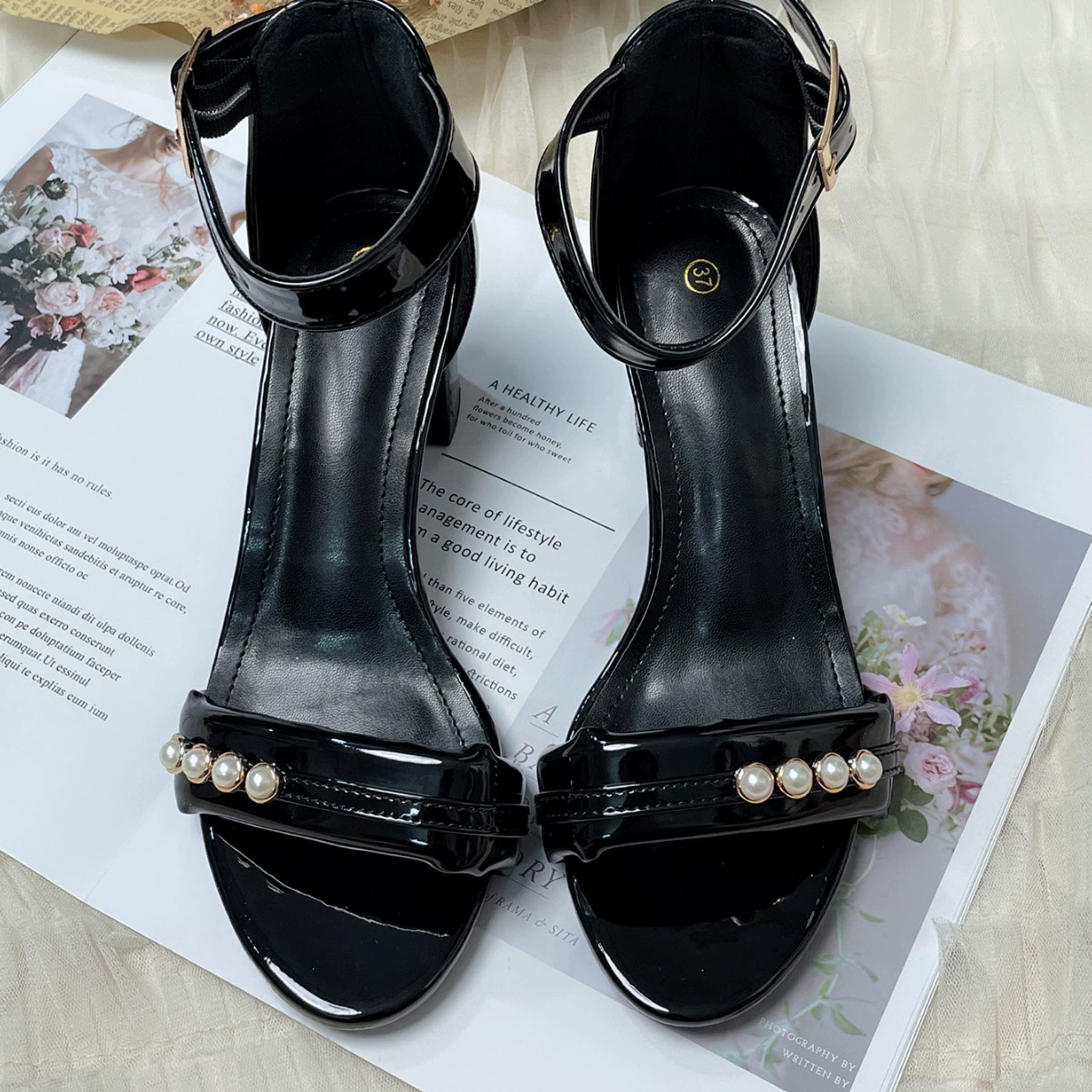 Universal sandals from pearl, footwear, shoes high heels, french style