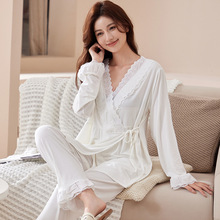 2025月子服春夏莫代尔薄款5月孕妇家居服产后产妇哺乳睡衣怀孕期6