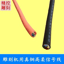 雕刻机高柔电缆电线带屏蔽层/步进电机主轴线全软线3/4芯