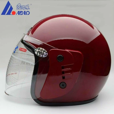 L5U Ailot 317 Motorcycle Electric Car Helmet Unisex Half Helmet HD Anti-fog Mirror Warm Safety (Motosiklet kaskı (dəbilqə)) - maroon