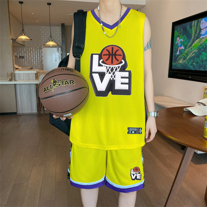 Youth Summer New Quick-drying Vest suit 15 Years Old Senior high school Student Ice Silk 16 Men's Sports Basketball Suit Youth Summer New Quick-drying Vest suit 15 Years Old Senior high school Student Ice Silk 16 Men's Sports Basketball Suit