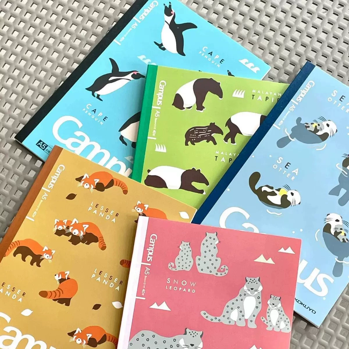 KOKUYO 2025 Беспроводной связанный конец endangered animals 5 книг 40-страничная точечная книга CNB1472-2