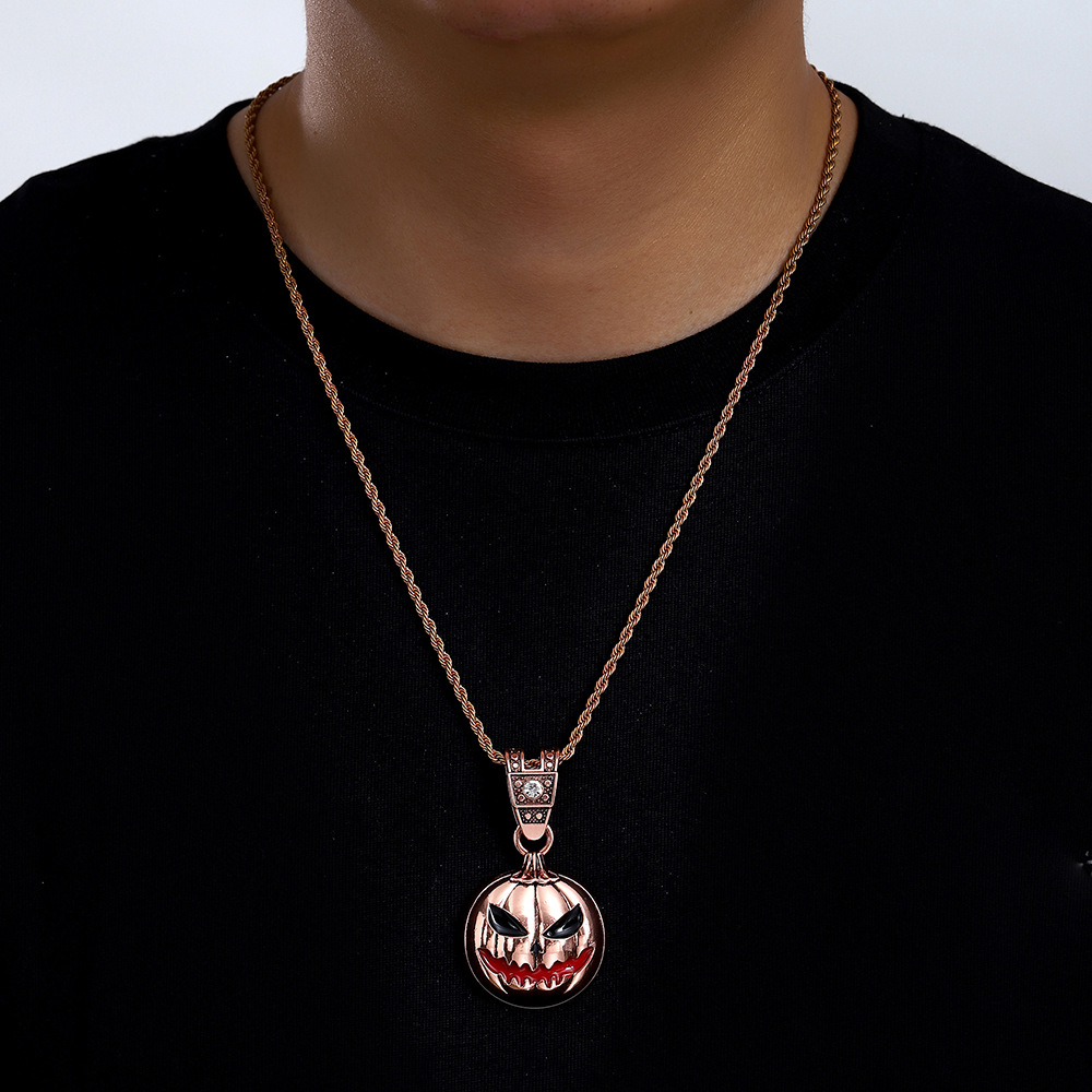 Colgante de bronce con cadena de twist de 20 pulgadas