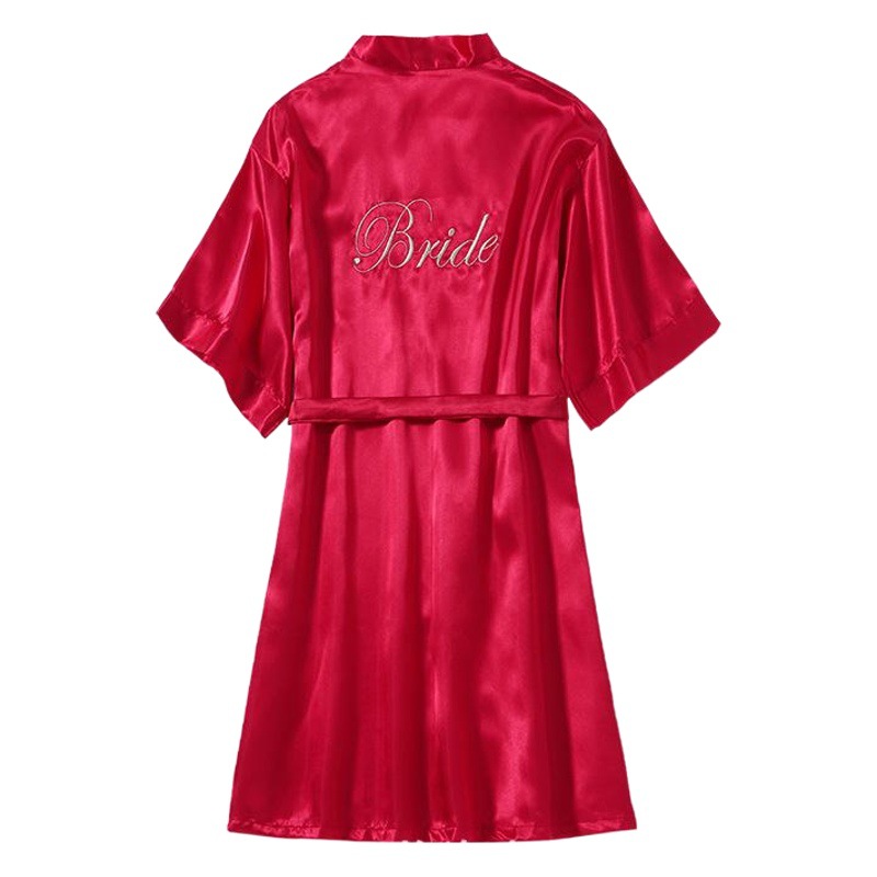 Bride and Bridesmaid Group Dressing Gown Wedding Bestie Lying on the Year of Birth Embroidered Pajamas Sexy Nightgown Nightgown for Women Summer