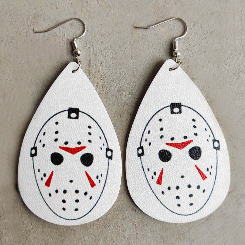 1 Pair Gothic Ghost Pu Leather Earrings display picture 2