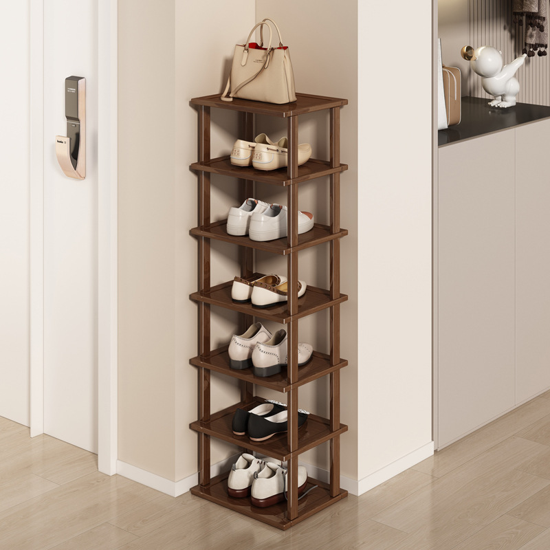 Bambú Zapatero hogar económico puerta multi-capa de almacenamiento de zapatos artefacto de ahorro de espacio casa de alquiler gabinete de zapatos pequeño Zapatero