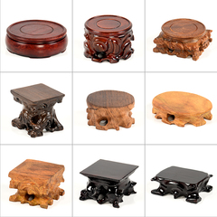 Redwood root carving display piece, odd stone vase base, solid wood, purple clay teapot base, teapot cushion, round wooden stand