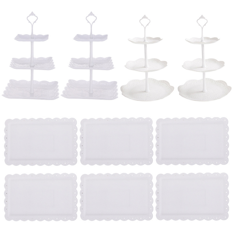 Estilo nórdico soporte de postre multi-capa soporte de la torta de la sala de estar mesa de café merienda plato Plato de frutas combinación merienda Candy soporte de exhibición