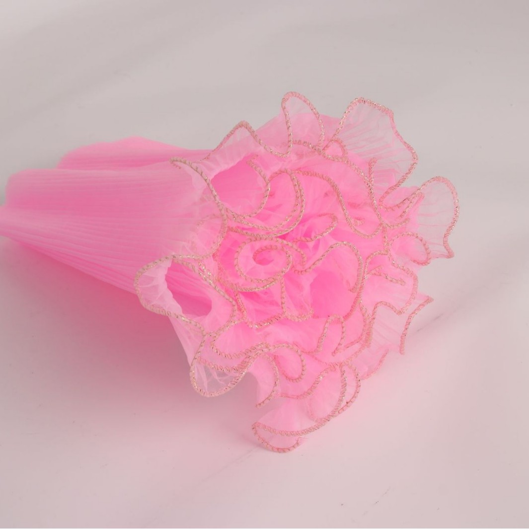 Regalos navideños personalizados, ramo plisado, material de embalaje, hilo ondulado, hilo ondulado, hilo ondulado con borde de perlas de un solo paquete de moda