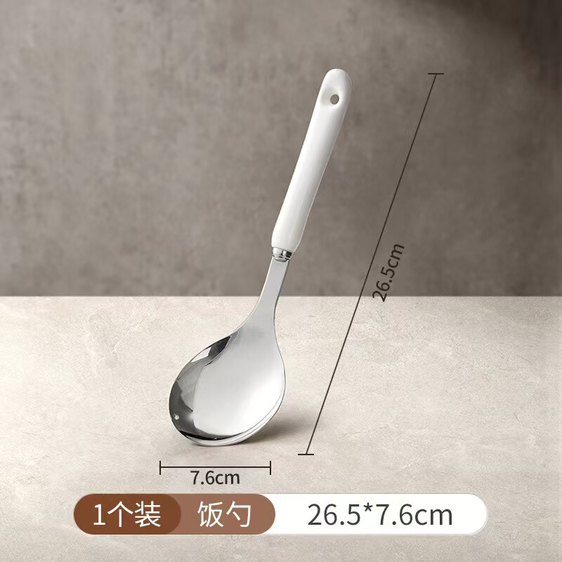 新しい家庭用炒め物フライパンシェフキッチン調理器具ステンレスセット鍋シャベルスプーンスプーン漏れスプーン|undefined
