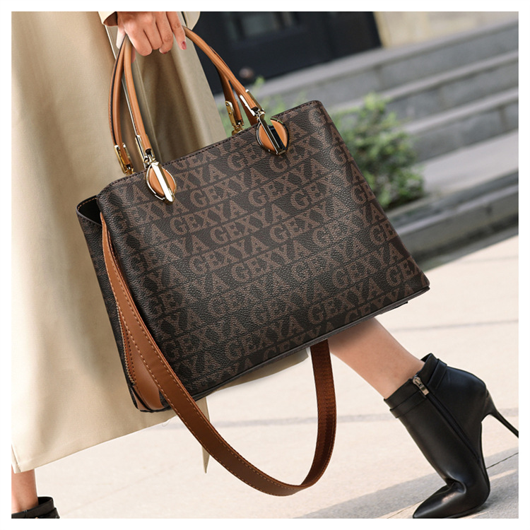 New Tote end High Capacity Printed Bag Texture Soft Leather Light Luxury Women's Handbag_voghion.com