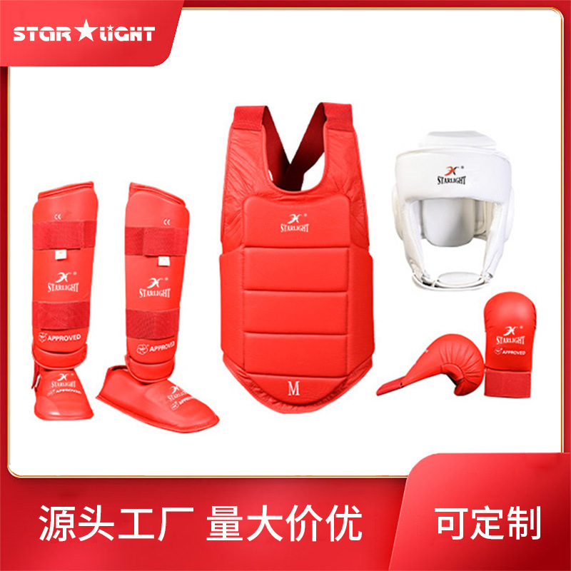 Adult Karate Gloves Wholesale Protective Gear Five-Piece Set for Protection in Martial Arts, Sanda, Fighting Training, Boxing, Portable