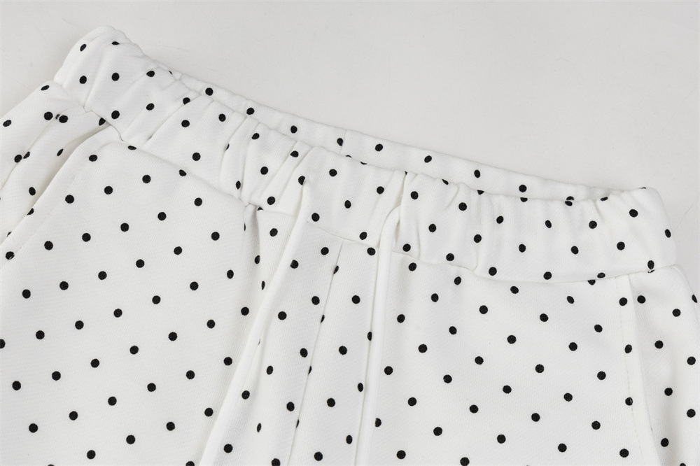 Ropa de hombre Trajes casuales deportivos para hombres y mujeres, marca de moda, chaqueta sudadera con capucha y lunares con estampado completo, pantalones holgados de campana con pierna ancha_voghion.com