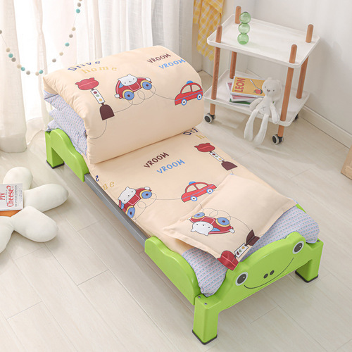 Full Cotton Kindergarten Bedding Set Three-Piece Children's Spring and Winter Blankets Pure Cotton Sheet Set Baby Nap Six-Piece Set Including Core