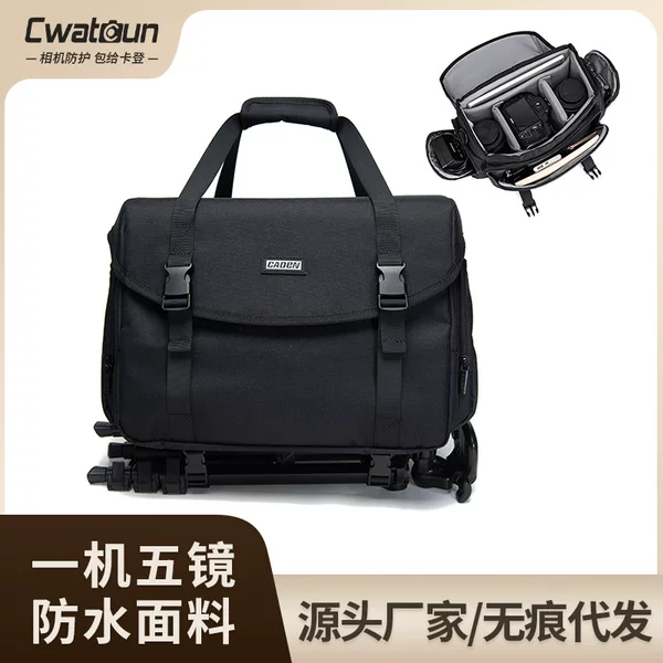 Cwatcun Hong Kong SLR Camera Bag Shoulder Digital Camera Bag Photography Camera Water-repellent Camera Bag