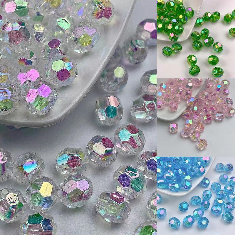 32-cut acrylic AB colorful angle beads DIY beaded woven bag decoration curtain material