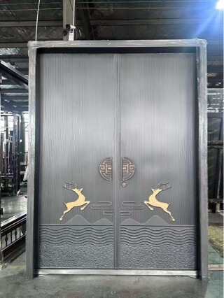 Villa Double-Door Zinc Alloy Entrance Door, Rural Self-Built House Household Imitation Cast Aluminum Door, Entry Door, Anti-Theft Door Villa Double-Door Zinc Alloy Entrance Door, Rural Self-Built House Household Imitation Cast Aluminum Door, Entry Door, Anti-Theft Door