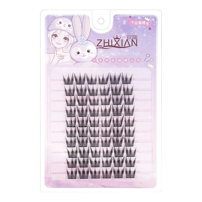 Невидимые ресницы? Wait carefully: The input: "False eyelashes are lightweight, glue-free, large-capacity, sunflower, fox, cat claw, girl group, natural large flower volume, pure wild eyelashes" It's awkward English. We should translate to Russian preserving meaning. Likely: