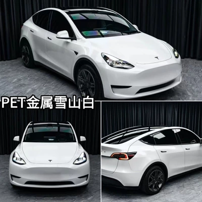 Direct Sales from the Manufacturer, Auto Color Change Film - pet-super-bright-metallic-snow-mountain-white-152m-x165