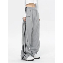 Sports stripe stitching straight pants�\�ӗl�yƴ��ֱͲ���ѝ