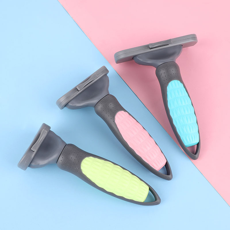 Cross-border peine del animal doméstico eliminación del pelo peine de nudo abierto peine gato eliminación del pelo automático peine del perro suministros de limpieza para mascotas al por mayor