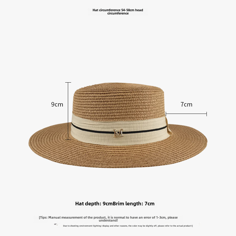 Gå till blåsiga platser Liu Yifei samma stil hatt Xu rödbönshalmhatt solskyddshatt damfiskarhatt solskyddshatt_voghion.com