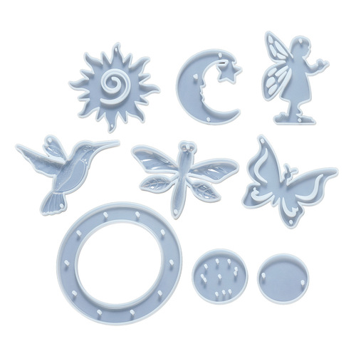 Glue diy mold wind chime material package hummingbird sun moon star butterfly dragonfly fairy dream ornaments