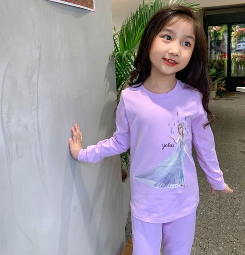 Children's Pajamas Cotton Baby Air Conditioning Clothes Aisha Girl Fairy Cute Super Cute Long Sleeve Girls Home Clothes Suit Trendy