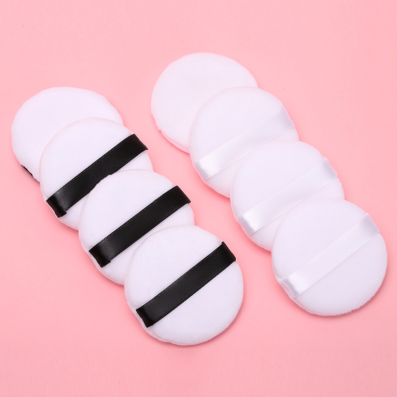 Flocado miel en polvo puff piel amigable seco redondo estudio maquillaje algodón puff polvo seco polvo suelto herramientas de belleza