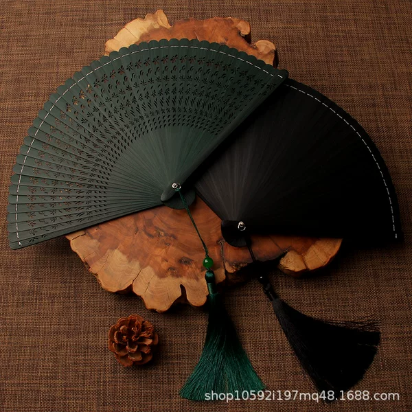 All-Bamboo Ancient Style Folding Fan Chinese Style Han Dynasty Photo Taking Summer Daily Use Cooling Dance Dragonfly Mini Folding Wholesale