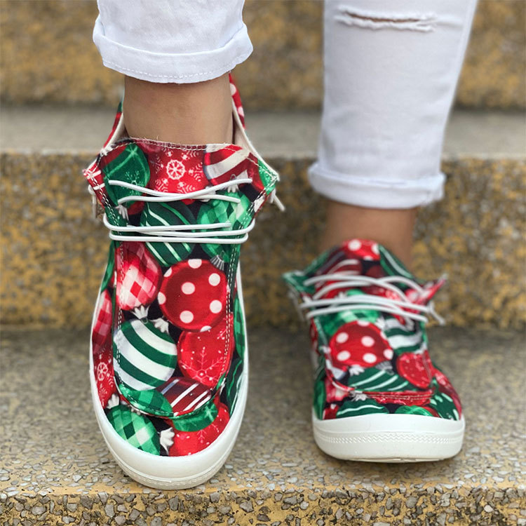 Scarpe casual piatte stampate da donna comode e versatili_voghion.com