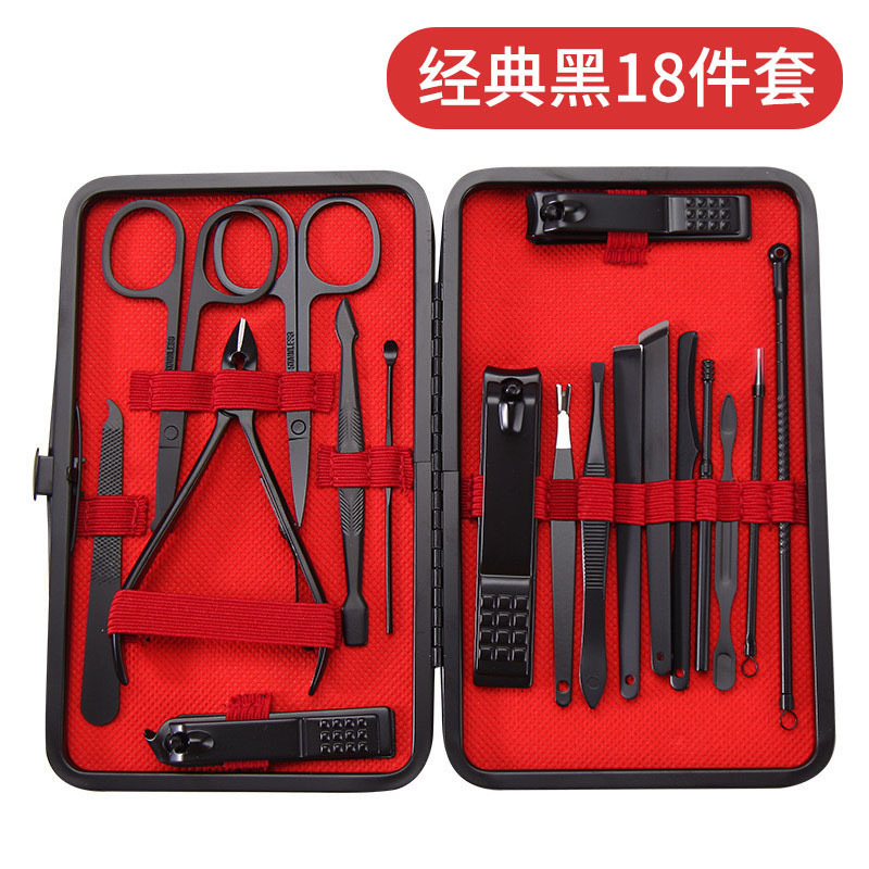 Nuevo set de cortaúñas transfronterizo, cortaúñas de alta calidad, set de 24 piezas, tijeras para uñas de uso doméstico, herramientas de manicura y pedicura