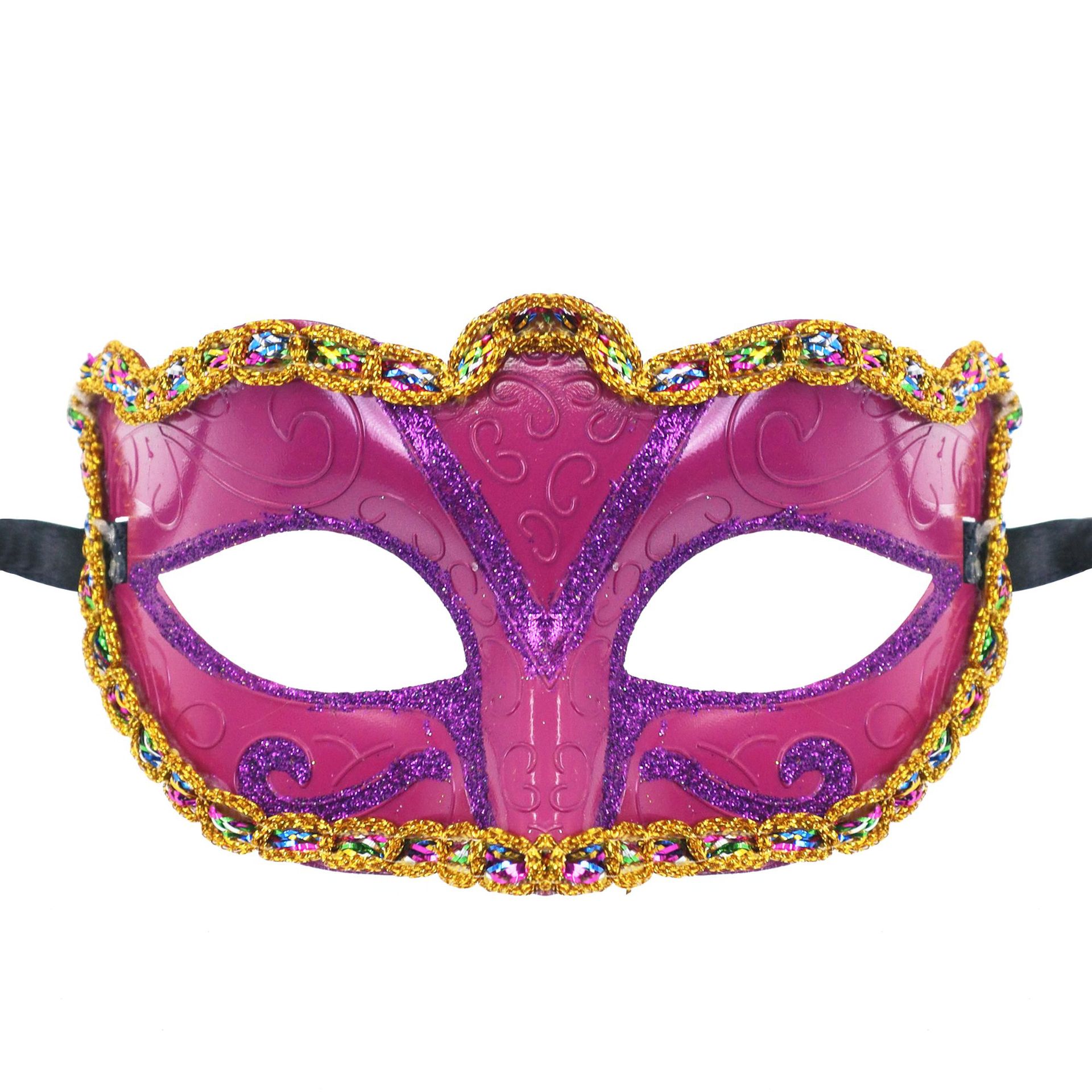 Amazon máscaras de fiesta de carnaval de venta caliente máscaras de baile unisex pintadas alrededor del borde de San Valentín