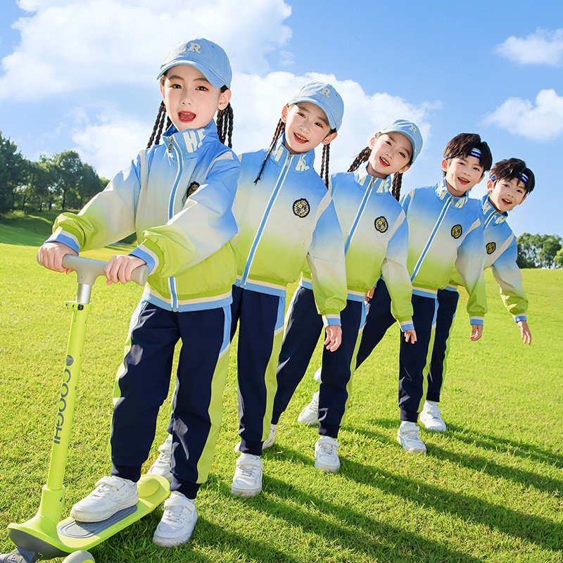 유치원 정원 의류 봄과 가을 대학 스타일 레저 1 학년 어린이 학교 교복 세트 초등학생 교복 3 피스 세트