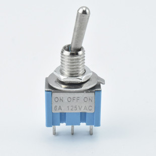Light blue button switch MTS-103 three-leg three-gear with ON-OFF-ON rocker switch
