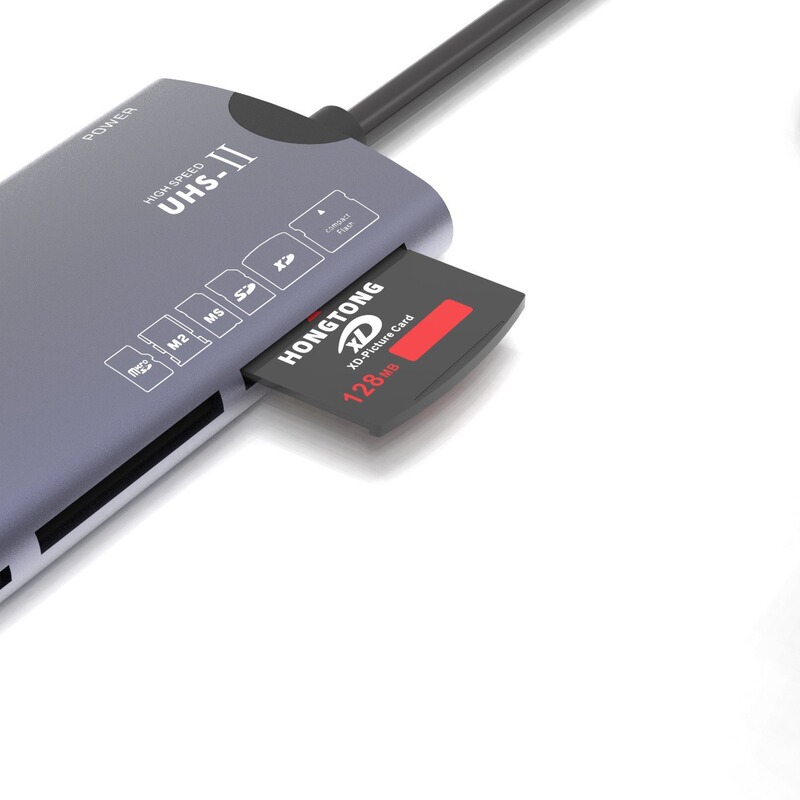 アルミ合金高速 xd カードリーダー多機能カードリーダー 6 イン 1 sd カード cf カードカメラ携帯電話カードリーダー|undefined