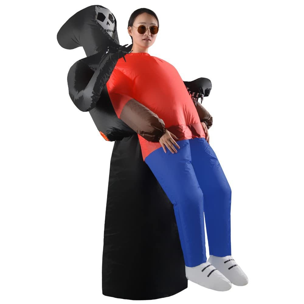Amazon explosión impresa inflatable T-Rex disfraz Halloween multicolor T-Rex disfraz de fiesta disfraz de muñeca