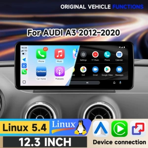 Audi A3 2012-2020 12.3inch Simsiz CarPlay GPS Naviqasiya Sistemi
