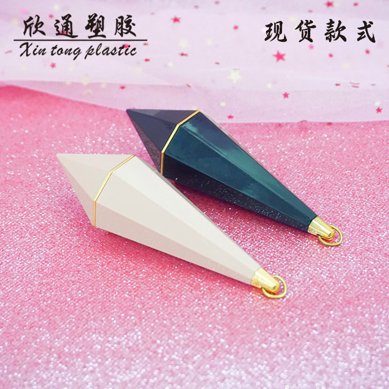 现货口红管 新品高质感粉色蓝色八角i磁扣12.1mm可印logo口红空管