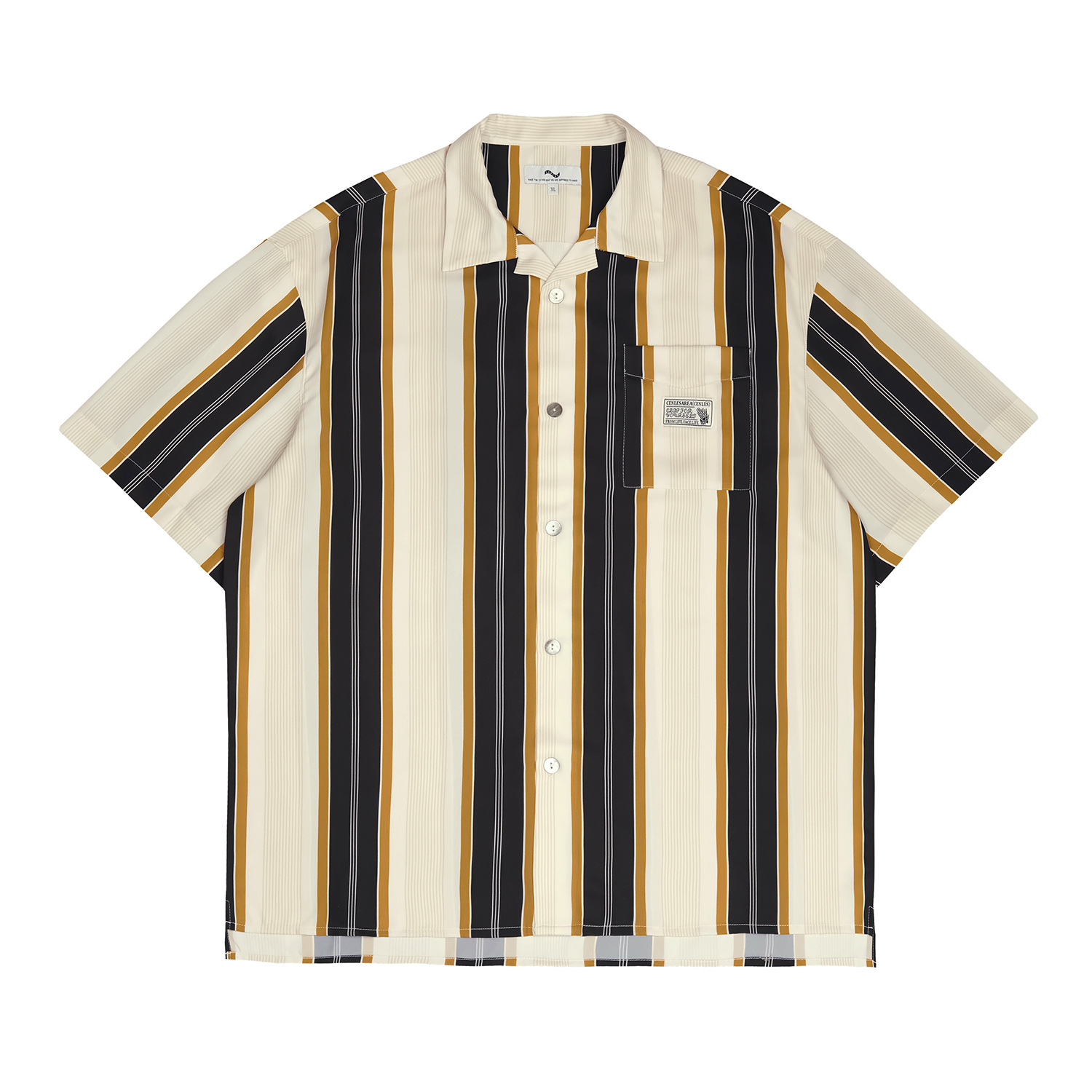 2023 nueva moda americana oldschool camisa de manga corta de los hombres casual Camisa a rayas Hawaiana de verano de los hombres