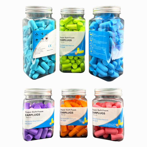 Factory direct disposable earplugs anti-noise hotel workshop site dormitory memory sponge canned soundproof earplugs